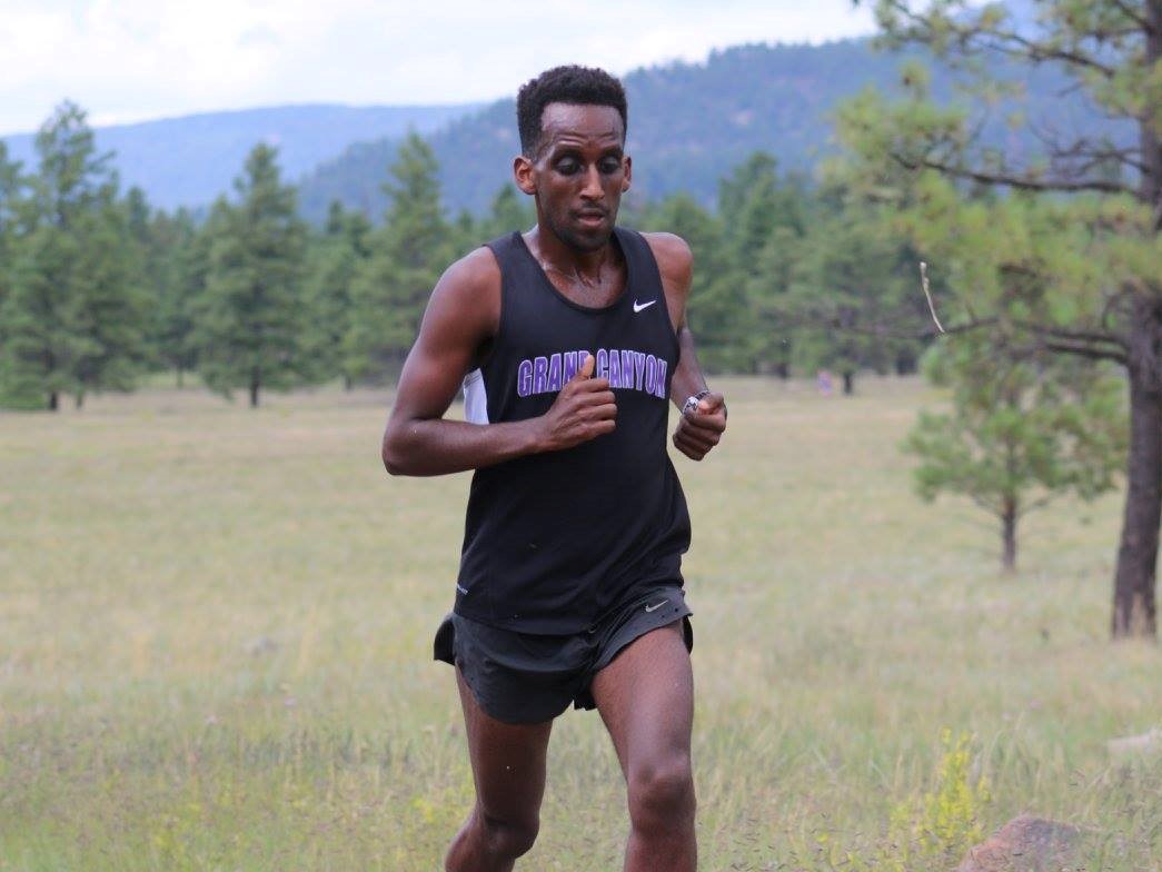 Grand Canyon University cross country athlete running.